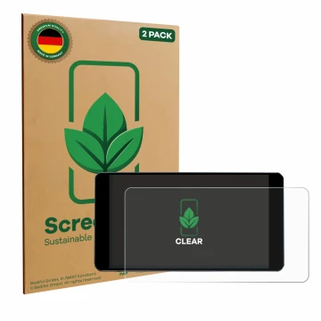 Parte frontale di una confezione del prodotto con il logo del marchio ScreenLeaf. Accanto è raffigurato il dispositivo Zontes 