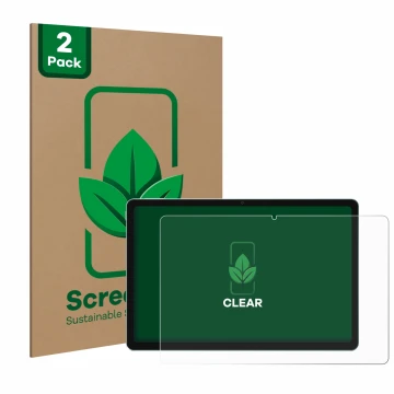 Parte frontale di una confezione del prodotto con il logo del marchio ScreenLeaf. Accanto è raffigurato il dispositivo Xiaomi 