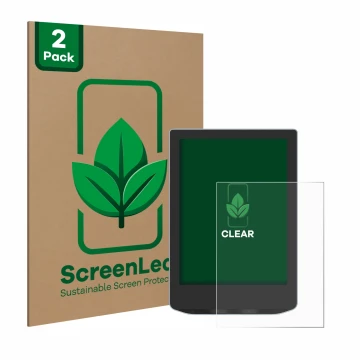 Parte frontale di una confezione del prodotto con il logo del marchio ScreenLeaf. Accanto è raffigurato il dispositivo PocketB