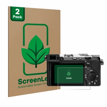 Parte frontale di una confezione del prodotto con il logo del marchio ScreenLeaf. Accanto è raffigurato il dispositivo Sony Al