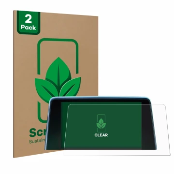 Parte frontale di una confezione del prodotto con il logo del marchio ScreenLeaf. Accanto è raffigurato il dispositivo Peugeot