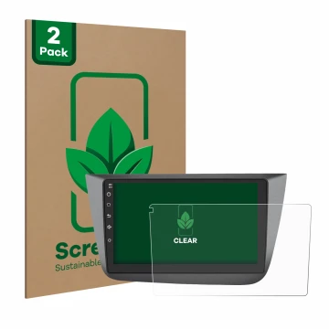 Parte frontale di una confezione del prodotto con il logo del marchio ScreenLeaf. Accanto è raffigurato il dispositivo Topway 