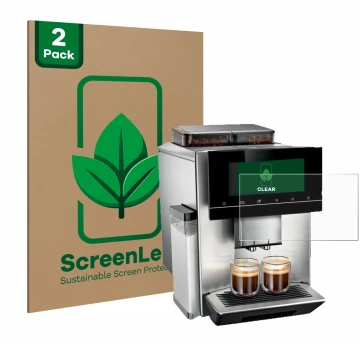 Parte frontale di una confezione del prodotto con il logo del marchio ScreenLeaf. Accanto è raffigurato il dispositivo Siemens