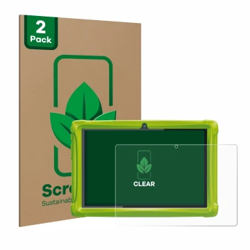 Parte frontale di una confezione del prodotto con il logo del marchio ScreenLeaf. Accanto è raffigurato il dispositivo Clement