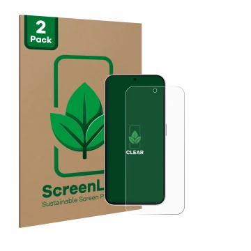 Parte frontale di una confezione del prodotto con il logo del marchio ScreenLeaf. Accanto è raffigurato il dispositivo Nothing