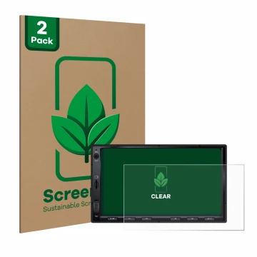 Parte frontale di una confezione del prodotto con il logo del marchio ScreenLeaf. Accanto è raffigurato il dispositivo Atoto F