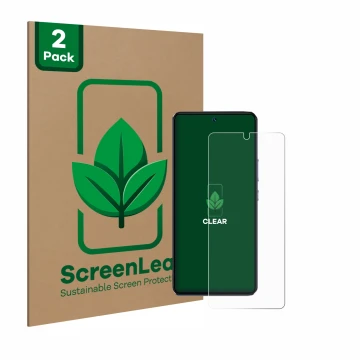 Parte frontale di una confezione del prodotto con il logo del marchio ScreenLeaf. Accanto è raffigurato il dispositivo Vivo V4