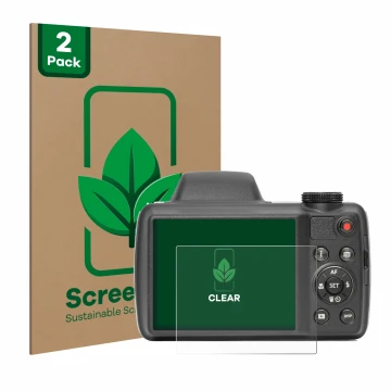Parte frontale di una confezione del prodotto con il logo del marchio ScreenLeaf. Accanto è raffigurato il dispositivo Kodak P