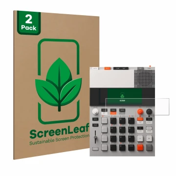 Parte frontale di una confezione del prodotto con il logo del marchio ScreenLeaf. Accanto è raffigurato il dispositivo Teenage