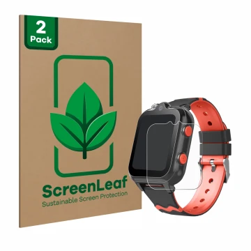Parte frontale di una confezione del prodotto con il logo del marchio ScreenLeaf. Accanto è raffigurato il dispositivo Yuede K