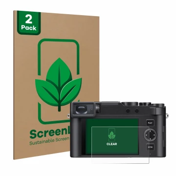Parte frontale di una confezione del prodotto con il logo del marchio ScreenLeaf. Accanto è raffigurato il dispositivo Leica D