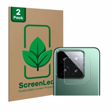 Parte frontale di una confezione del prodotto con il logo del marchio ScreenLeaf. Accanto è raffigurato il dispositivo Xiaomi 