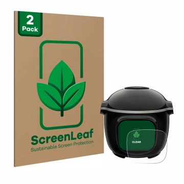 Parte frontale di una confezione del prodotto con il logo del marchio ScreenLeaf. Accanto è raffigurato il dispositivo Mouline