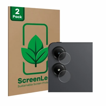 Parte frontale di una confezione del prodotto con il logo del marchio ScreenLeaf. Accanto è raffigurato il dispositivo Xiaomi 