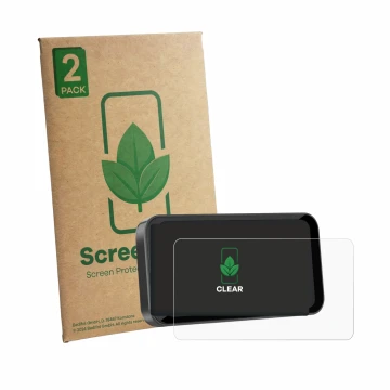 Parte frontale di una confezione del prodotto con il logo del marchio ScreenLeaf. Accanto è raffigurato il dispositivo Carpuri