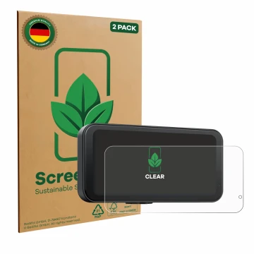 Parte frontale di una confezione del prodotto con il logo del marchio ScreenLeaf. Accanto è raffigurato il dispositivo Volam J