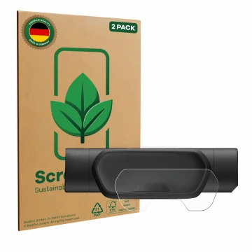 Parte frontale di una confezione del prodotto con il logo del marchio ScreenLeaf. Accanto è raffigurato il dispositivo Segway 