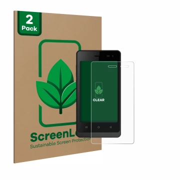 Parte frontale di una confezione del prodotto con il logo del marchio ScreenLeaf. Accanto è raffigurato il dispositivo Logicom