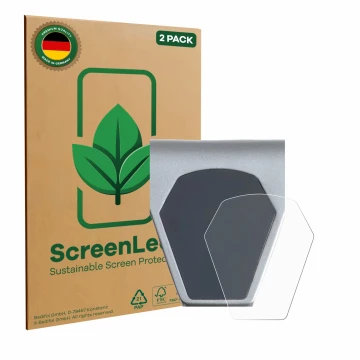 Parte frontale di una confezione del prodotto con il logo del marchio ScreenLeaf. Accanto è raffigurato il dispositivo Epowerf