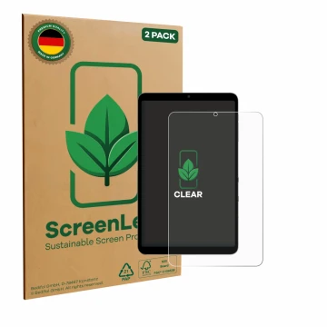 Parte frontale di una confezione del prodotto con il logo del marchio ScreenLeaf. Accanto è raffigurato il dispositivo Alldocu