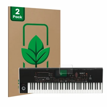 Parte frontale di una confezione del prodotto con il logo del marchio ScreenLeaf. Accanto è raffigurato il dispositivo KORG Pa