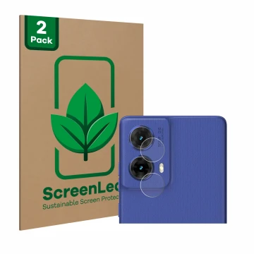 Parte frontale di una confezione del prodotto con il logo del marchio ScreenLeaf. Accanto è raffigurato il dispositivo Motorol