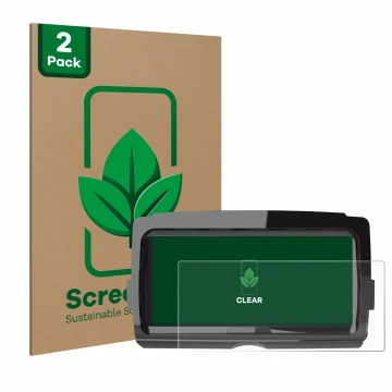 Parte frontale di una confezione del prodotto con il logo del marchio ScreenLeaf. Accanto è raffigurato il dispositivo Harley 