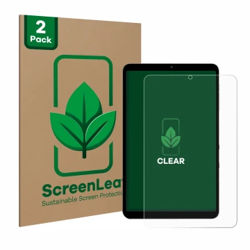 Parte frontale di una confezione del prodotto con il logo del marchio ScreenLeaf. Accanto è raffigurato il dispositivo Alldocu