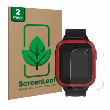 Parte frontale di una confezione del prodotto con il logo del marchio ScreenLeaf. Accanto è raffigurato il dispositivo Xplora 