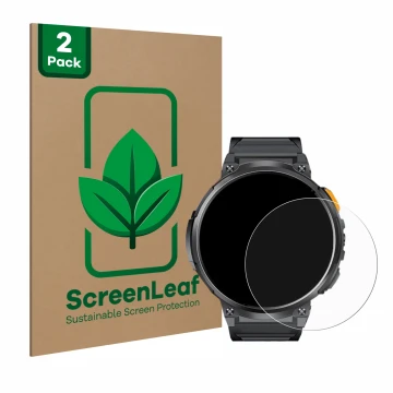 Parte frontale di una confezione del prodotto con il logo del marchio ScreenLeaf. Accanto è raffigurato il dispositivo Dremac 
