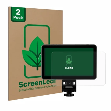 Parte frontale di una confezione del prodotto con il logo del marchio ScreenLeaf. Accanto è raffigurato il dispositivo Rollei 