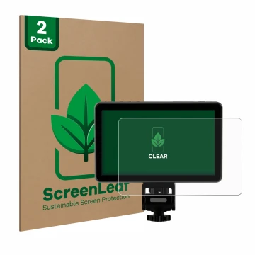 Parte frontale di una confezione del prodotto con il logo del marchio ScreenLeaf. Accanto è raffigurato il dispositivo Rollei 