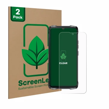 Parte frontale di una confezione del prodotto con il logo del marchio ScreenLeaf. Accanto è raffigurato il dispositivo Cubot K