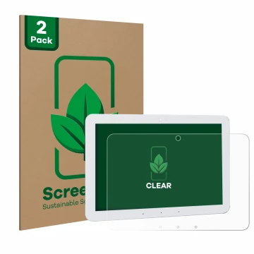 Parte frontale di una confezione del prodotto con il logo del marchio ScreenLeaf. Accanto è raffigurato il dispositivo Amazon 