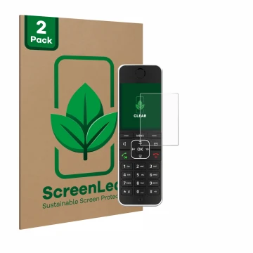 Parte frontale di una confezione del prodotto con il logo del marchio ScreenLeaf. Accanto è raffigurato il dispositivo AVM Fri