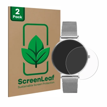 Parte frontale di una confezione del prodotto con il logo del marchio ScreenLeaf. Accanto è raffigurato il dispositivo Xcoast 