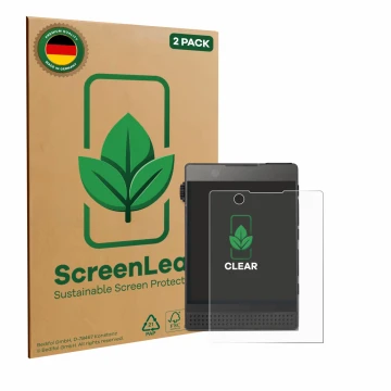 Parte frontale di una confezione del prodotto con il logo del marchio ScreenLeaf. Accanto è raffigurato il dispositivo Light P