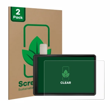 Parte frontale di una confezione del prodotto con il logo del marchio ScreenLeaf. Accanto è raffigurato il dispositivo Garmin 