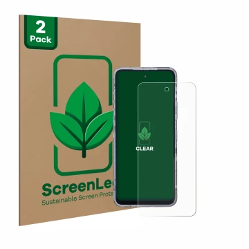 Parte frontale di una confezione del prodotto con il logo del marchio ScreenLeaf. Accanto è raffigurato il dispositivo AGM X6 