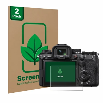 Parte frontale di una confezione del prodotto con il logo del marchio ScreenLeaf. Accanto è raffigurato il dispositivo Sony Al