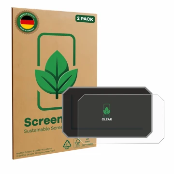 Parte frontale di una confezione del prodotto con il logo del marchio ScreenLeaf. Accanto è raffigurato il dispositivo Suzuki 