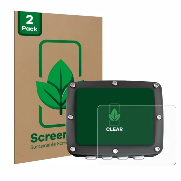 Parte frontale di una confezione del prodotto con il logo del marchio ScreenLeaf. Accanto è raffigurato il dispositivo Ratio i
