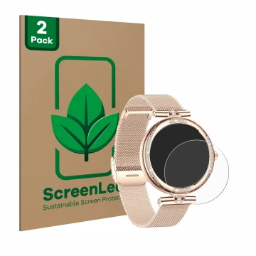 Parte frontale di una confezione del prodotto con il logo del marchio ScreenLeaf. Accanto è raffigurato il dispositivo Bekomiy