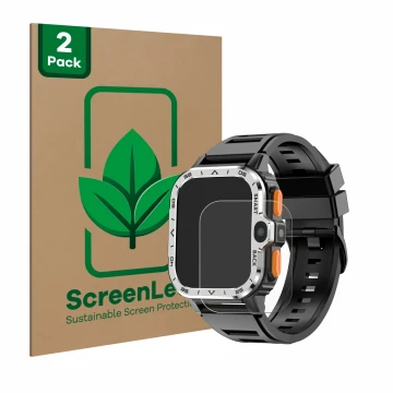 Parte frontale di una confezione del prodotto con il logo del marchio ScreenLeaf. Accanto è raffigurato il dispositivo HS Smar