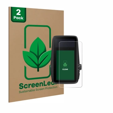 Parte frontale di una confezione del prodotto con il logo del marchio ScreenLeaf. Accanto è raffigurato il dispositivo Coros D