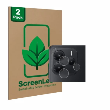 Parte frontale di una confezione del prodotto con il logo del marchio ScreenLeaf. Accanto è raffigurato il dispositivo Xiaomi 