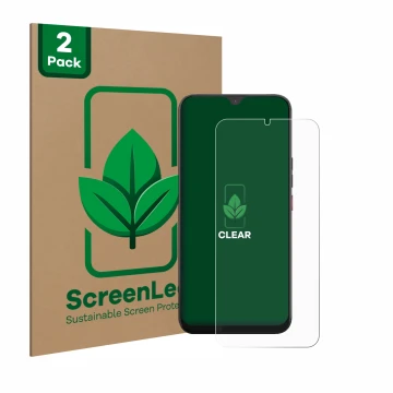 Parte frontale di una confezione del prodotto con il logo del marchio ScreenLeaf. Accanto è raffigurato il dispositivo Volla P