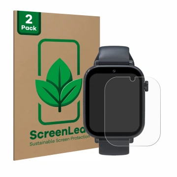 Parte frontale di una confezione del prodotto con il logo del marchio ScreenLeaf. Accanto è raffigurato il dispositivo Forever