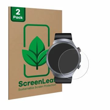 Parte frontale di una confezione del prodotto con il logo del marchio ScreenLeaf. Accanto è raffigurato il dispositivo Knauerm