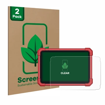 Parte frontale di una confezione del prodotto con il logo del marchio ScreenLeaf. Accanto è raffigurato il dispositivo Launch 